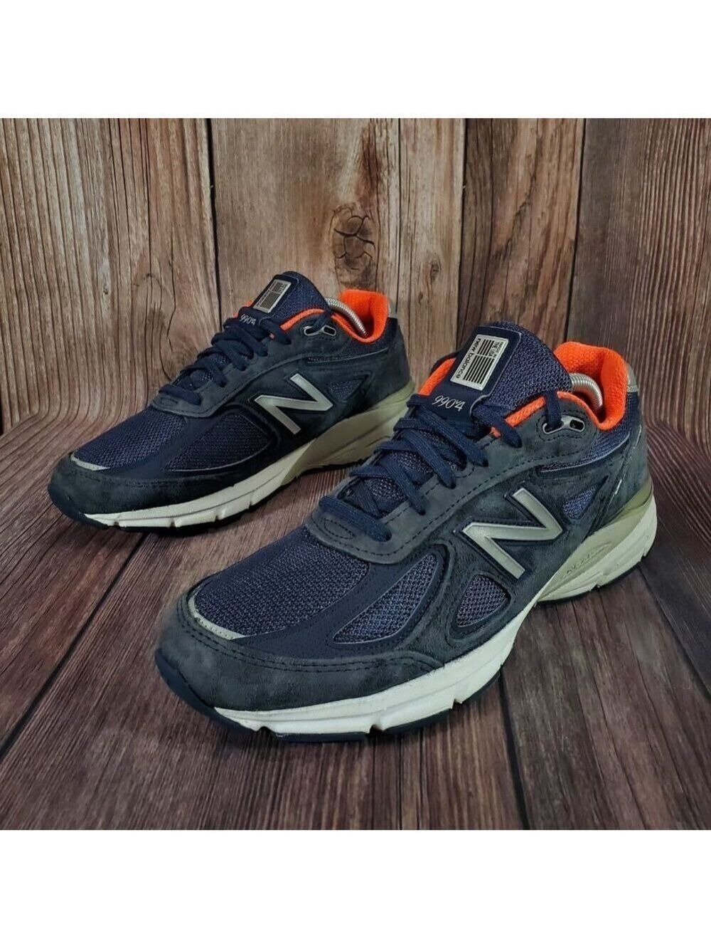 New Balance 990v4 Womens Size 10.5 B Blue Orange Walking Shoes USA Made W990NV4